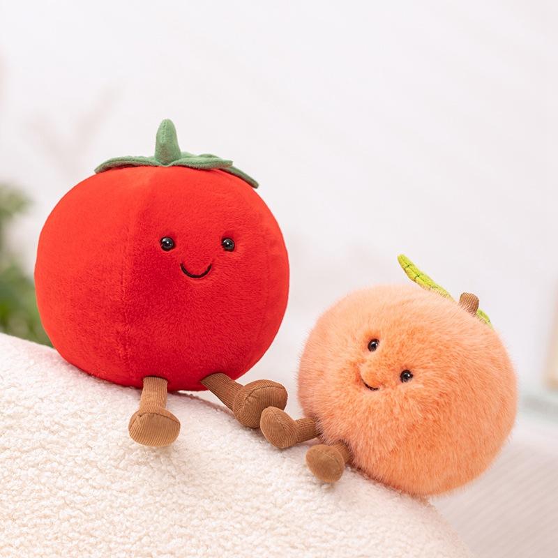 Tomato Pendant Fruit Peach Doll Plush Toy Tomato Tomato Doll Girl Soothes The Villain