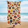 Delicious Fast Food Beach Towel Microfiber Pizza Donut Burger Bath Towels Quick Dry Large Swimming Blanket Travel Shawl