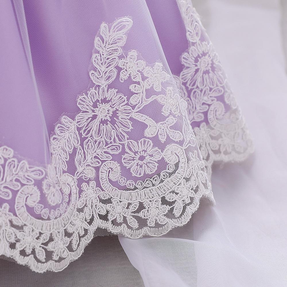 Infant Girls' First Birthday Lace Princess Dress with Bow