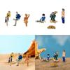 1/64 Diorama Figure Character Figurines Miniature Layout Street People Model for Boys Girls