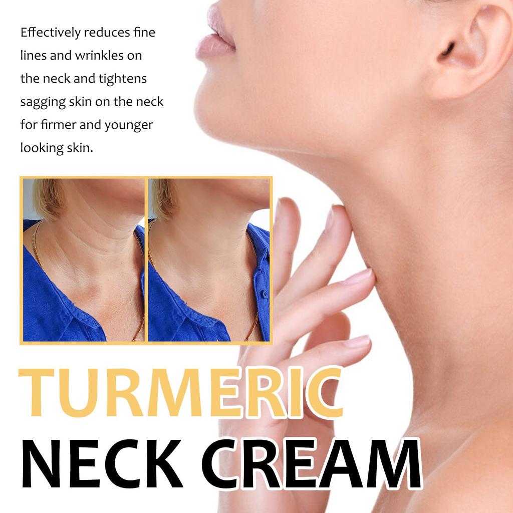 TurmericNeck Firming Cream Facial Moisturizer With Retinol Collagen Hyaluronic Double Chin Reducer Hydrating Face Cream