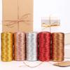 100M/Roll Rope Gold Polyester Twine Silver Macrame Cord Crafts Thread Sewing DIY String Gift Packaging Rope 1.5MMx100M