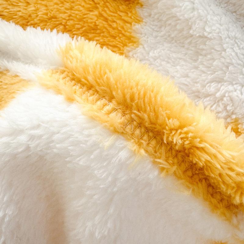 Premium Winter Coral Fleece Plaid Blanket for Women - Thickened Milk Fleece Office Nap Throw