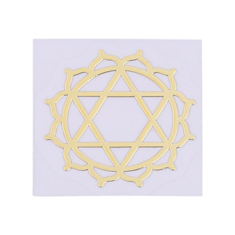 7 Pcs Sacred Geometry Metal Stickers Delicate Flower of Life Chakras Stickers Pyramid Meditation Art Resin Filler Supply