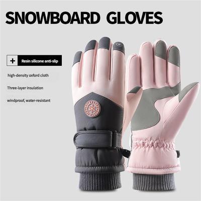 Winter Skihandschuhe Unisex Wasserabweisend Thermoisoliert Touchscreen-kompatibel Winddicht Rutschfest Fahren Allwetter Kälteschutz