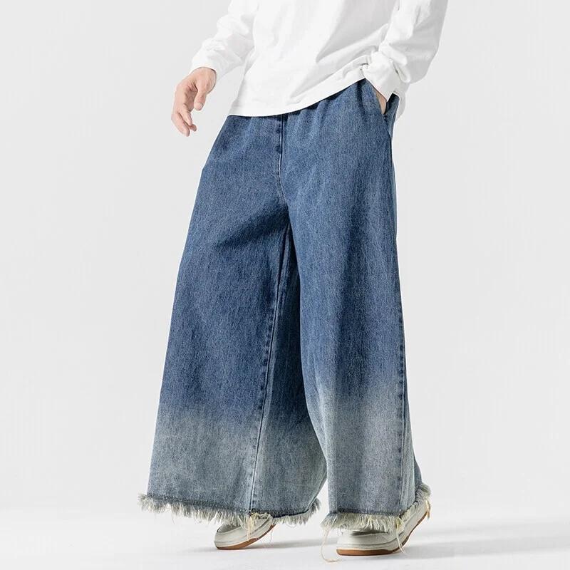 2026 Frühling Herren Jeanshose Herren Harajuku Weitbeinige Jeans Herren Übergroß Locker Cargohose Jeans Hose Herren High Street Hose Hip Hop