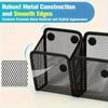 Magnetic Metal Storage Organizer with Hooks - Easy Install, Rust-Proof Wall-Mounted Pen Holder for Home & Office