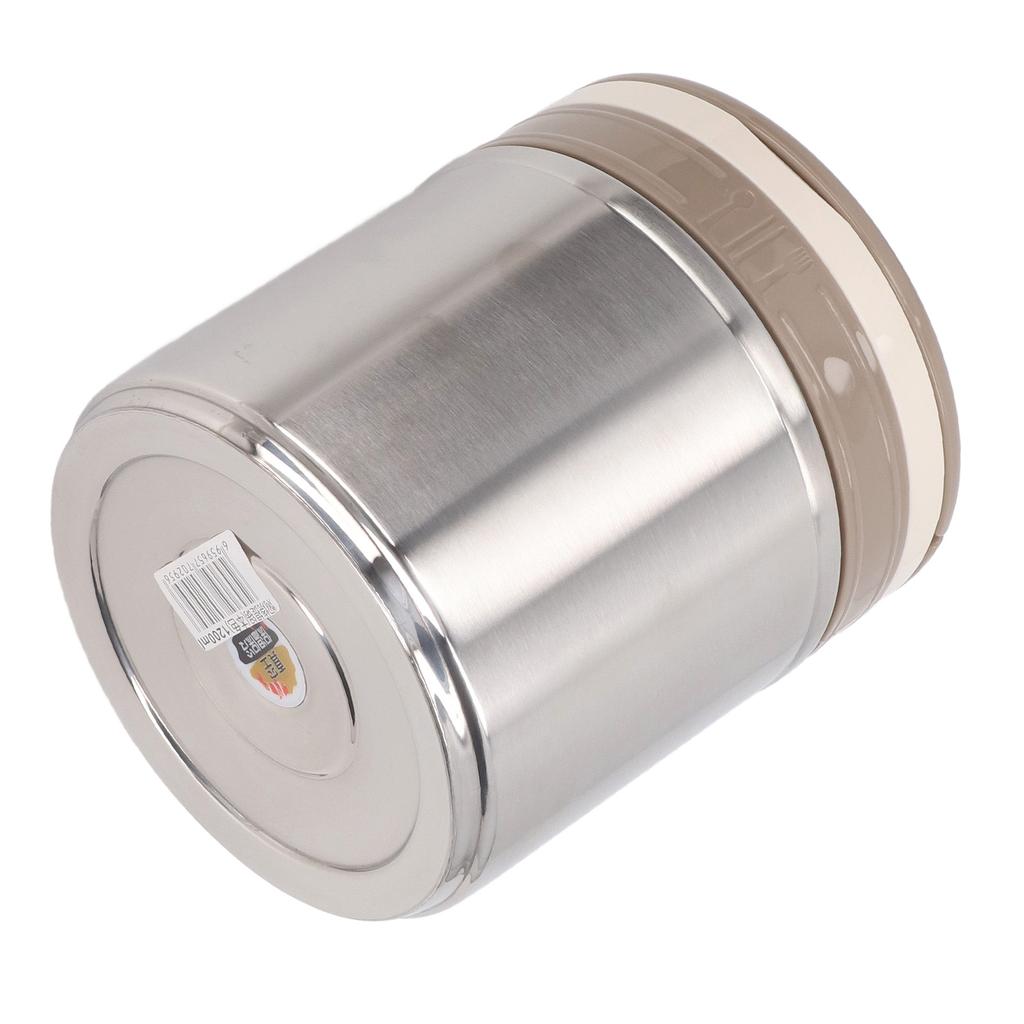 Insulated Food Jar 304 Stainless Steel Japanese Round Shape Vacuum Lunch Food Container for Worker 1.2L