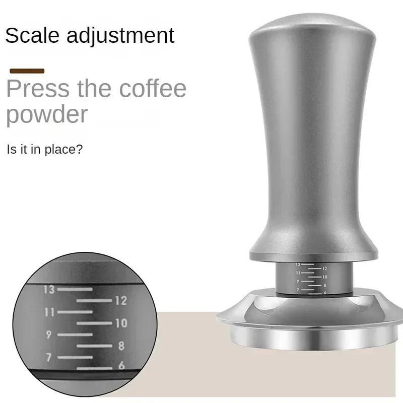 Coffee Tamper Constant Pressure Stainless Steel Coffee Powder Press 51/53/58mm Espresso Distribution Tool with Calibrated Spring