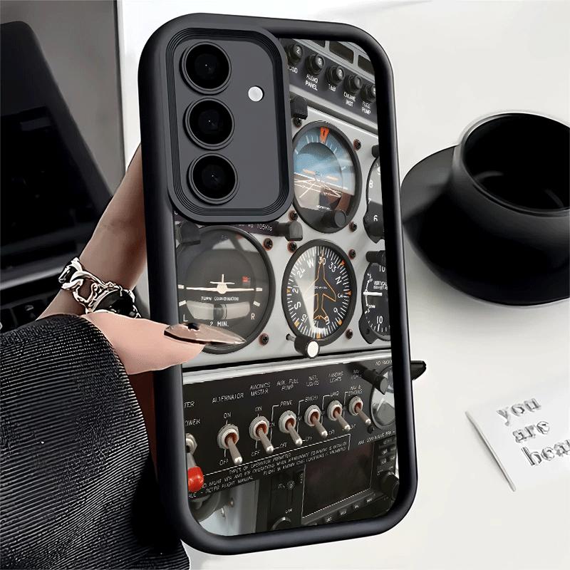 

Aviation Aeroplane Pilot Cockpit Soft Phone Case for Samsung Galaxy S26 Ultra S25 Edge S24 S23 S22 Plus S21 S20 FE 5G Shell Sili Samsung S22 Ultra