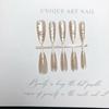 Golden Jade Gilded Cat Eye 3D Manikyrsett - 30 Lett Luksus Mandel Neglelapper