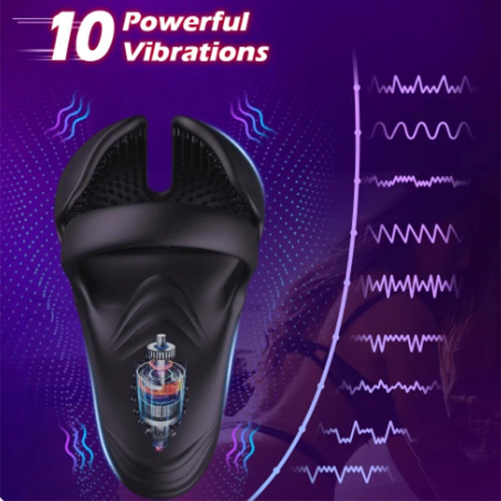 Vibrační kroužek na penis, opožděná ejakulace, 10 vibračních režimů stimulace perinea a varlat Vibrátor na penis pro muže, vodotěsné sexuální hračky