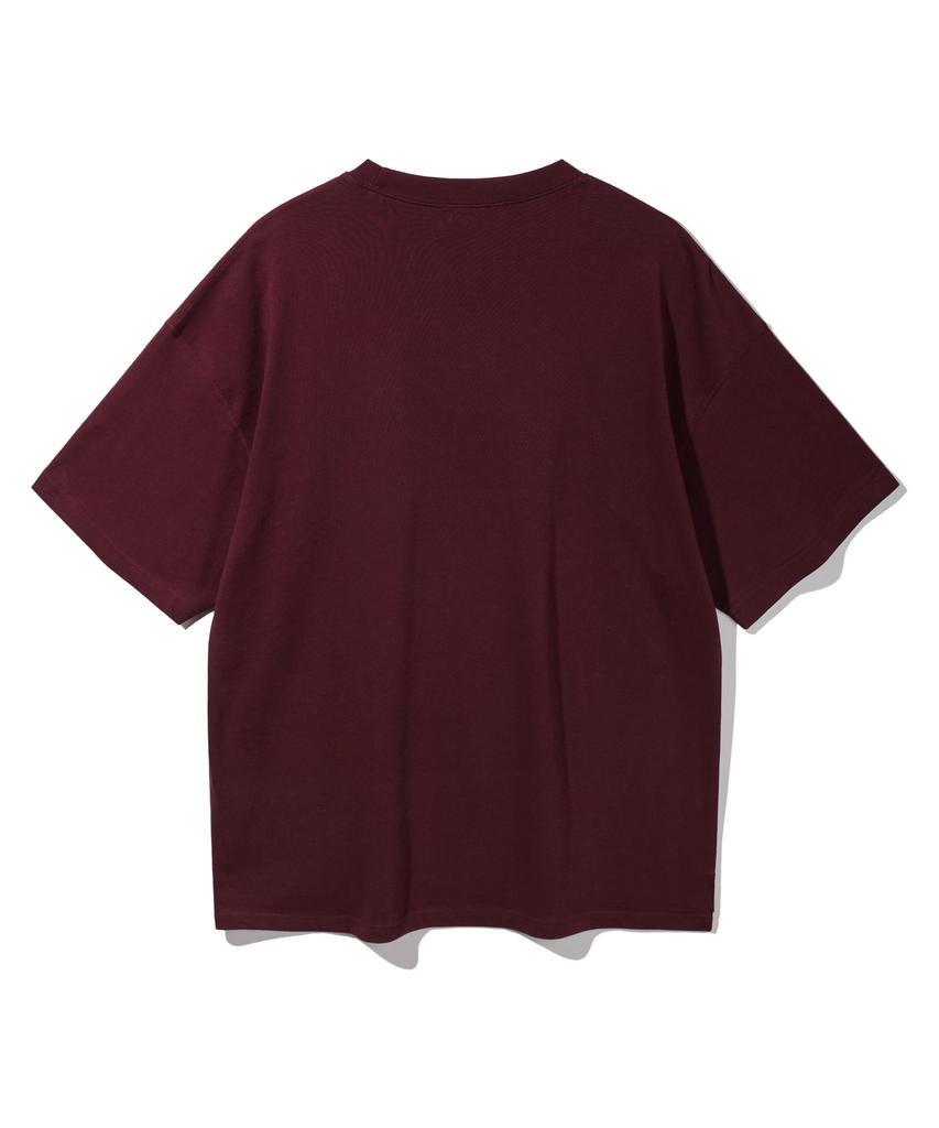 BAKKEN Pocket Logo Short-Sleeve T-Shirt Bk3976_Wine