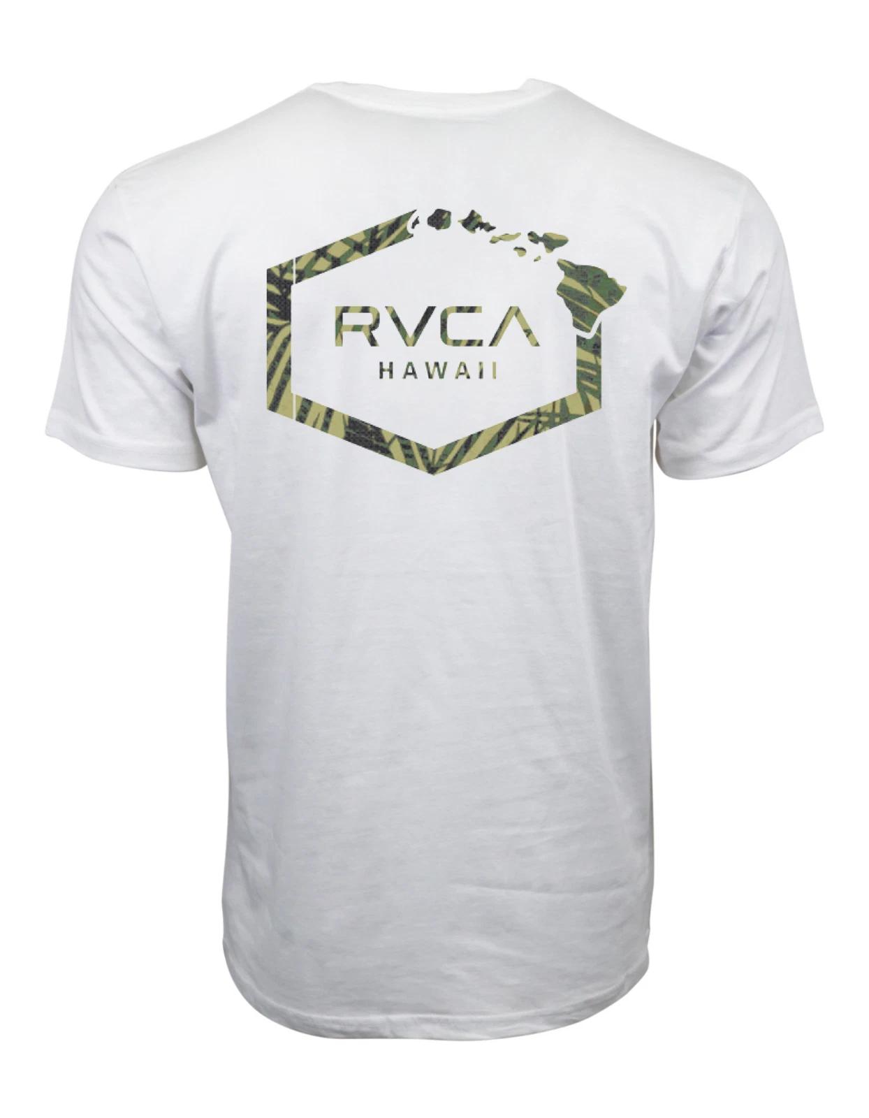 RVCA HAWAII ISLAND MENS MAP T SHIRT WHITE XXL