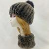 Winter Fur Hats and Scarf Set  for Women Soft Warm Elastic Rabbit Fur Sets