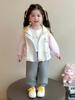 2025 Girls' Hooded Fashion Outerwear: Trendy Macaron Coat for Spring & Autumn