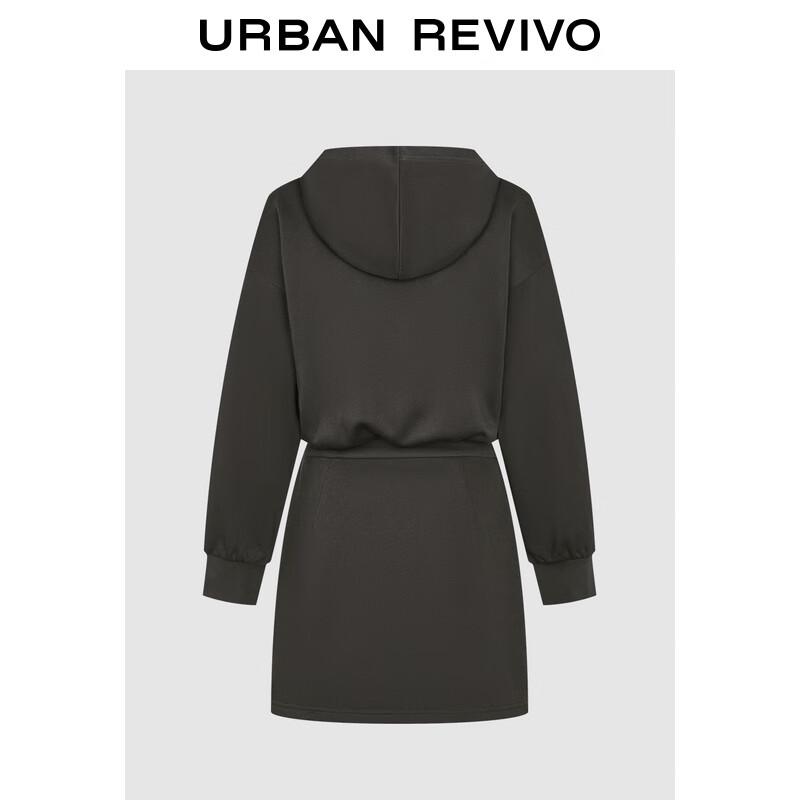 UR Women's Hooded Casual Embroidered Patchwork Dress