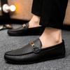 Fashion Leather Men Shoes Dress Penny Slip On Loafers Genuine Leather Business Shoes Men Soft Wedding Casual Shoes For Man