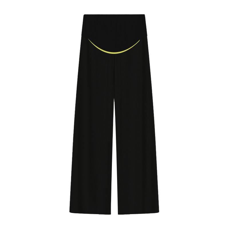 

2026 Maternity Summer Striped Loose T-shirt & Wide-Leg Pants Set in Pure Cotton L [115-135 jin]