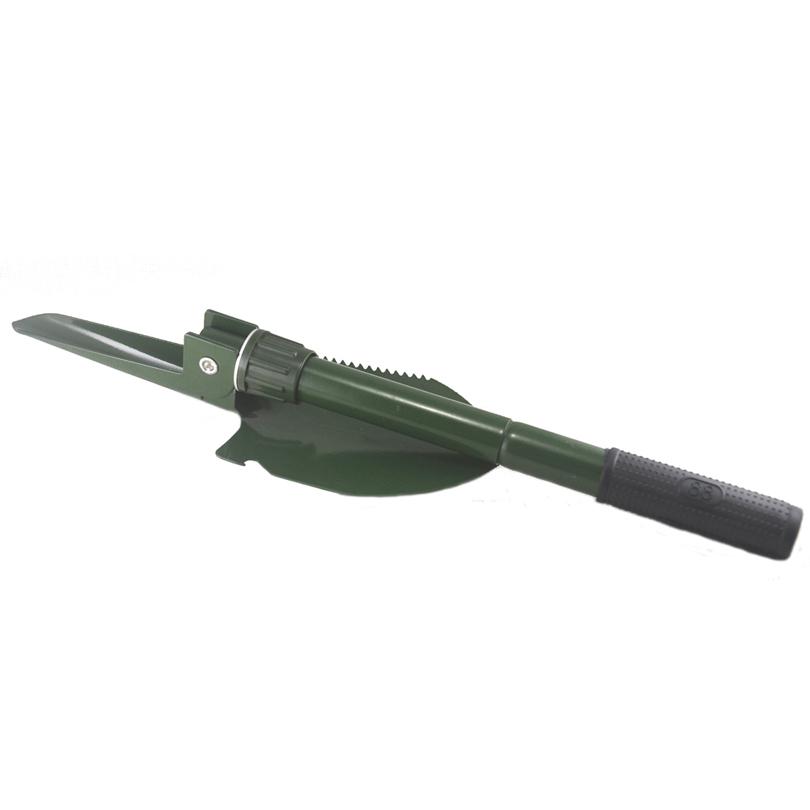 MNFT New Portable Folding Fishing Spade Outdoor Survival Camping Hiking Multifunctional Shovel Survival Kit forklift Green Color