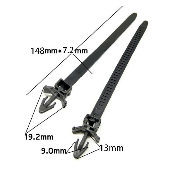 100x Nylon Cable Tie Wrap Fixed Fastener Clips Cars Mount Wire Tie Clip All Cars