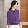 Fashionable Loose Lace Collar Base Shirt Thin Top Mother Spring Clothes New Fashionable Age-reducing Sweater for Women