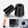 10pcs Floor Protectors Non-Slip Black Table Chair Shock-Absorbing Leg Pads Rubber Furniture Feet