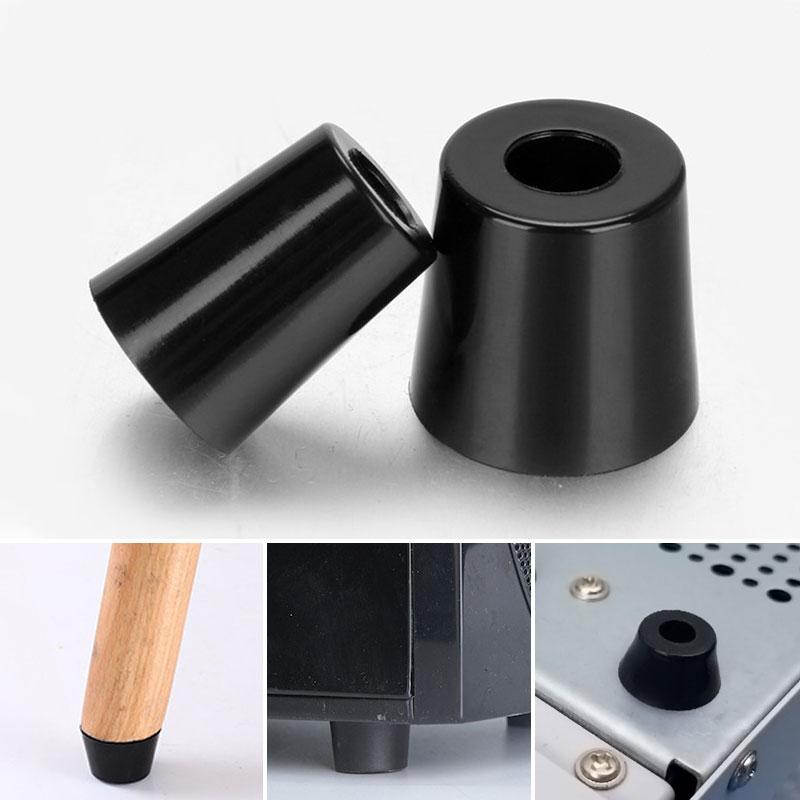 10pcs Floor Protectors Non-Slip Black Table Chair Shock-Absorbing Leg Pads Rubber Furniture Feet