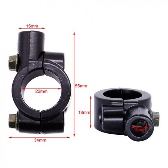 2pcs Motorcycle Rear View Side Mirrors X2 Free 78" Handle Bar Mount ATV Bike