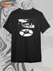 Black T-shirt with Pirate Flag Print