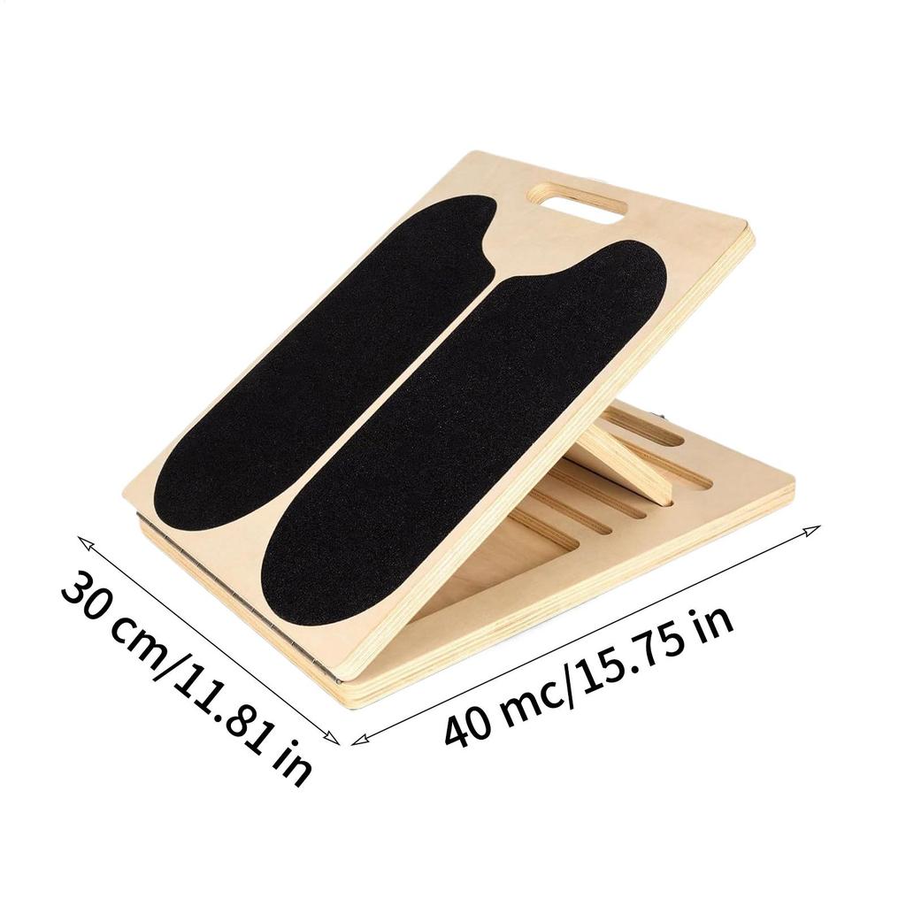 Calf Stretch Board 5-Angle Adjustable Fitness Gear Wooden Incline Board for Women Men Post-Workout Home Gym Break Sports
