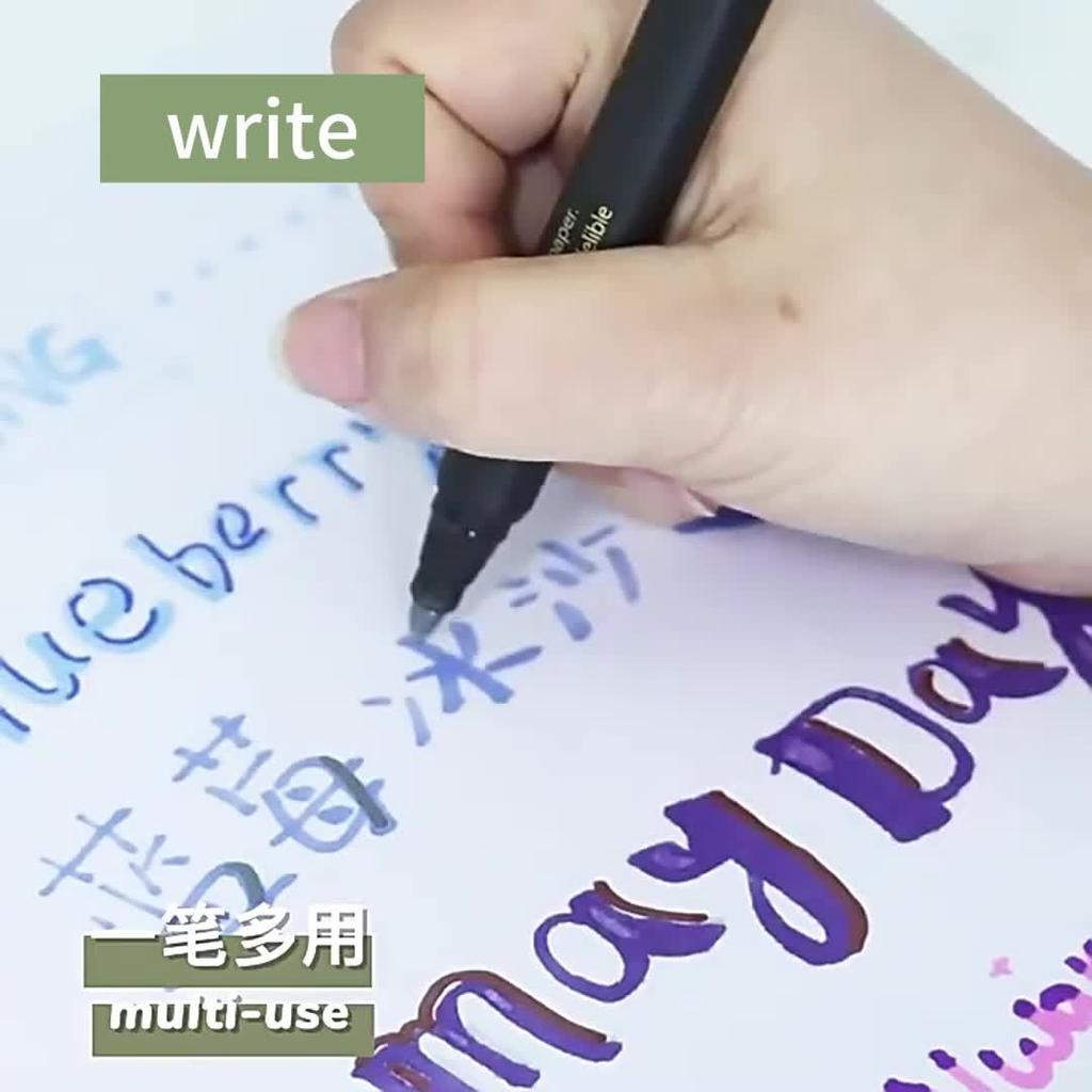 10er-Set mit Markerstiften in Metallic-Farben, wasserfest, gemischte Farben, mittlere Spitze, Kunststoffoberfläche zum Malen, Kartenbasteln, Scrapbooking und für selbstgemachte Alben