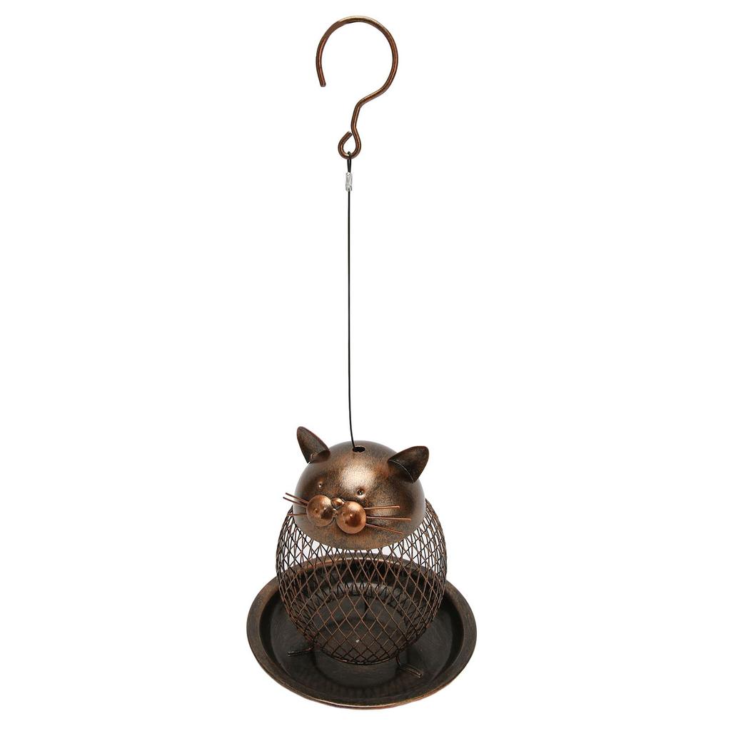 Outside Bird Feeder Metal Mesh Decorative Cute Vintage Hanging Bird Seed Feeder for Home Garden Offi