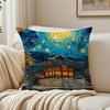 Culture Style Buddhist Temple Cushion Cover Pillowcase Antidustmite Living Room Sofa Decor Cushion Room