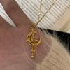 Vintage Iris Wand Snake Necklace Elegant Minimalist Fairy Butterfly Moon Necklace for Women