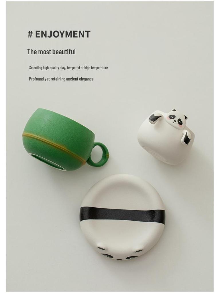 Panda Office Tea & Coffee Cup with Saucer Set - Chengdu Souvenir Gift