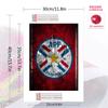 Paraguay national football Pattern  3pcs 100% Round Full Drill 5D DIY Diamond Painting Embroidery Cross Stitch Rhinestone Décor