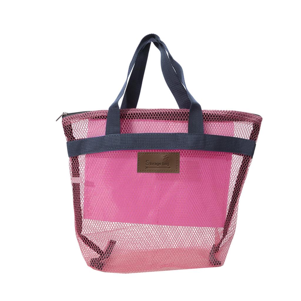 Mesh Shower Storage Bag Toiletry Bag Portable Wash Package Reusable Cosmetic Pouch Shower Organizer for Bathroom Dorms Beach Camping