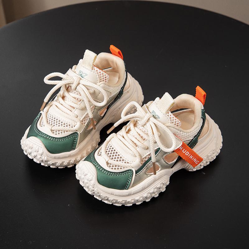 

Детская мода летние дышащие повседневные туфли для детей бег спортивные студенческие девушки трендовые удобные кроссовки для спортзала 26 зелёный/бежевый