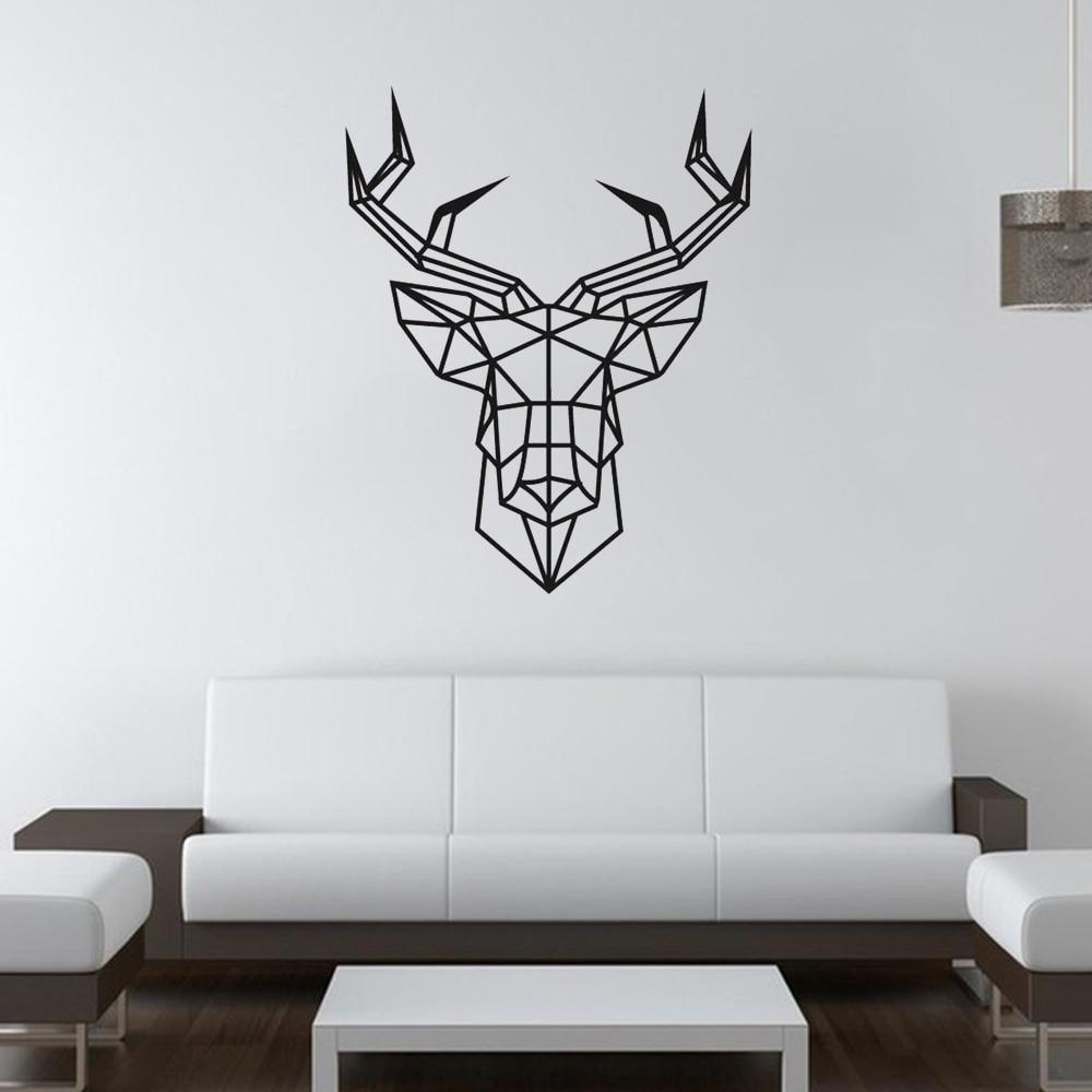 Geometric Deer Head Removable Vinyl Wall Sticker Decal Home Room Art Mural DIY Geometric Deer Head Removable Vinyl Wall Sticker Decal Home Room Art Mural DIY
