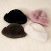 Women Hat Solid Color Soft Imitation Mink Fur Hat Ear Protection Thickened Warm Autumn Winter Fluffy Hat