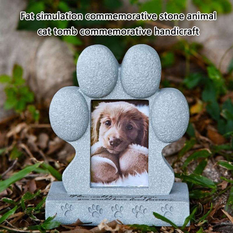 Escultura Memorial de Resina para Cães e Gatos Túmulo de Animal de Estimação para Decoração de Casa e Jardim Estátua de Animal de Estimação