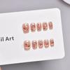 Spring and summer new cat's eye French cherry wearing armor white short cute three-dimensional cherry nail patch nail piece