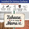 2D Flach, 1 Stück Deutscher Spruch Aluminium Wandkunst Schild "Zuhause ist, wo meine Mama ist" (Zuhause ist, wessen Mama man ist) - Rostfreies & Langlebiges Aluminium Deutsch
