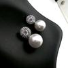 Halo Zircon Pearl Earrings Women's Jewelry