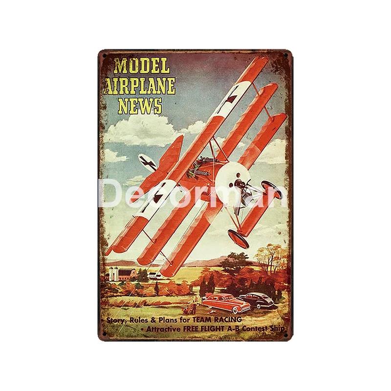 [ DecorMan ] Fighter US ARMY TroopsMetal Signs Airplane Decor LT-1988