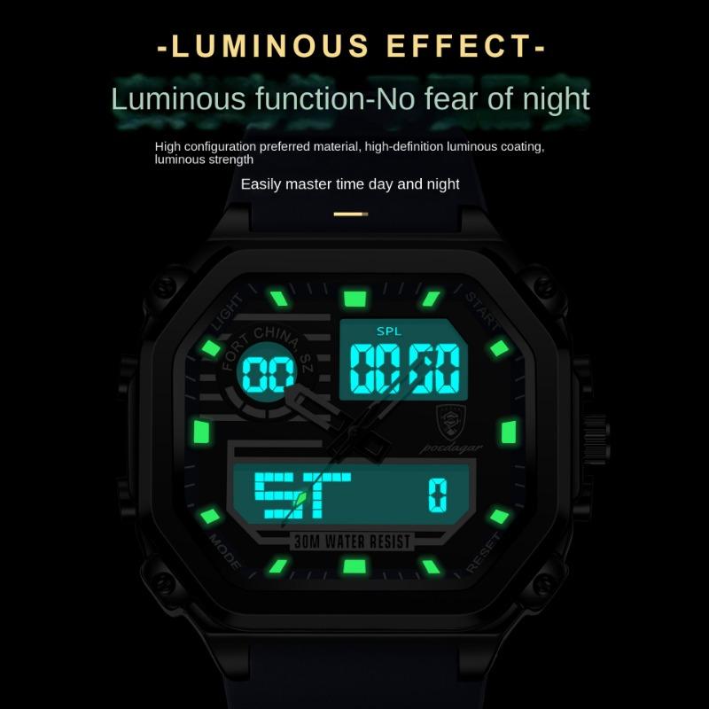 Top Brand New Electronic Watch Teenage Men's Quartz Electronic Waterproof Luminous Watch