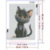 5d DIY Diamond Painting Cross Stitch Cartoon Cute Animal Grey Cat Diamond Embroidery Mosaic Full Round Drill Home Decor Arts