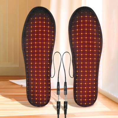 1 Pair USB Electric Heated Insole 3 Temperature Settings Adjustable Men Women