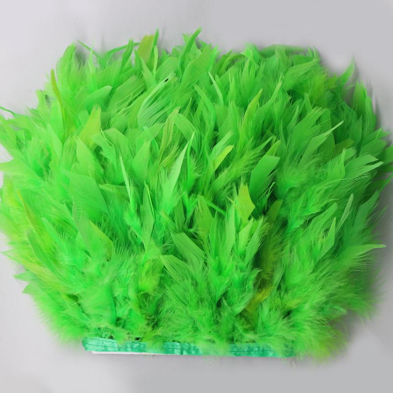 10 Meter Fluffy Colorful Turkey Feathers Fringe Turkey Feather Trim Ribbon Plume For Latin Dance Stage Wedding Sewing Diy Crafts